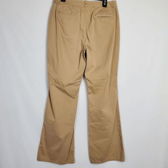 Eddie Bauer Mercer Fit Size 10 Khaki Flare Pants - Picture 3 of 6